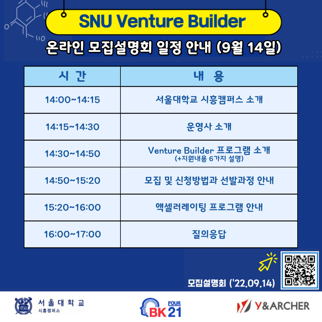 SNU Venture Builder 프로그램
