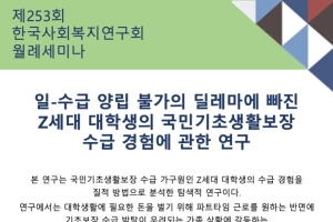 [사회복지연구소] 2024년 한국사회복지연구회 제253회 월례세미나