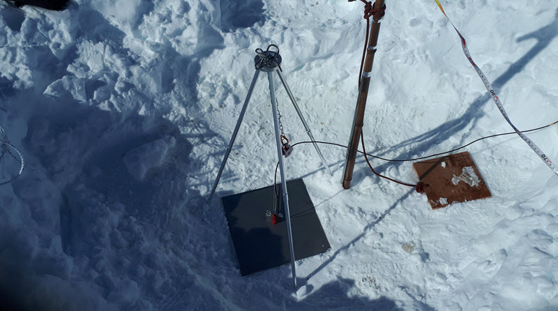 남극빙하 시추공 온도측정