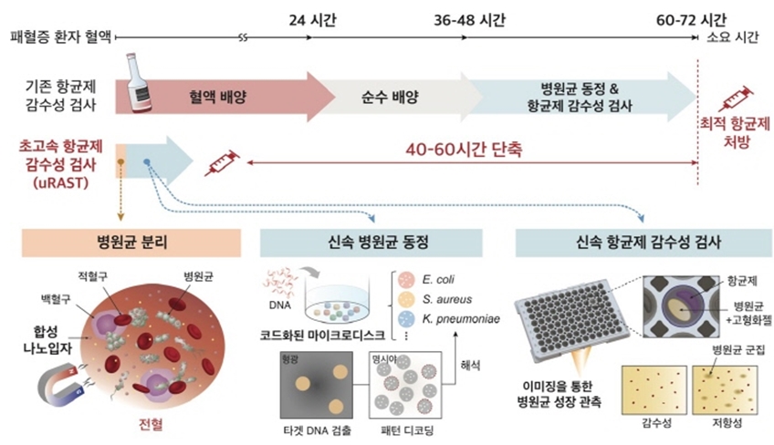 ▲ 기존 항균제 감수성 검사를 혁신하는 초고속 항균제 감수성 검사 (uRAST)