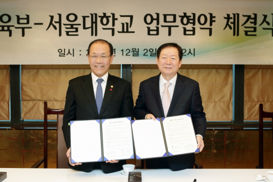 황우여 사회부총리와 성낙인 총장