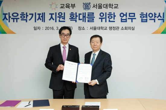 이준식 사회부총리와 성낙인 총장