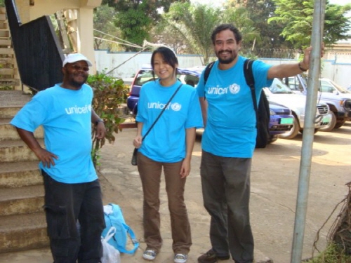 UNICEF에서 근무하고 있는 동료와 함께