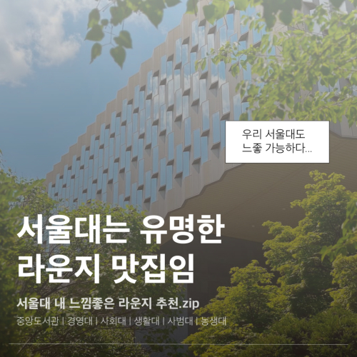 서울대 내 느낌 좋은 라운지 추천.zip