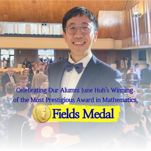 Our alumni June Huh won the Fields Medal